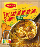 Maggi Guten Appetit Fleischklößchen Suppe 3 Teller